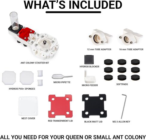 Ant Colony Starter Kit - Professional Formicarium for Queens and Small Ant Colonies - Modular Ant Farm Nest (Gray - Small Species) in Saudi Arabia