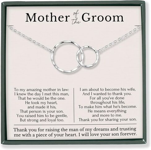 HOPE LOVE SHINE Mother of the Groom gifts Mother of the Bride Gifts on Wedding Day from Daughter Son Jewelry Necklace Gift Box in Saudi Arabia