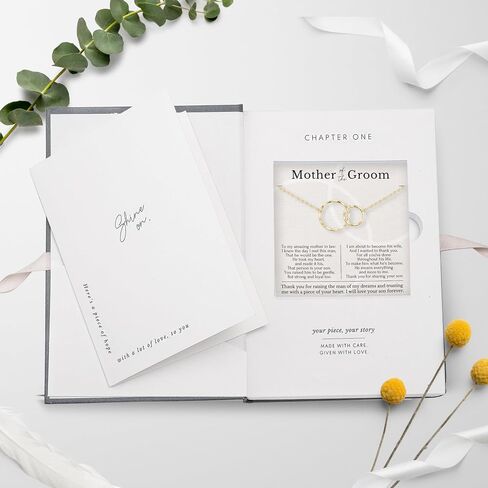 HOPE LOVE SHINE Mother of the Groom gifts Mother of the Bride Gifts on Wedding Day from Daughter Son Jewelry Necklace Gift Box in Saudi Arabia