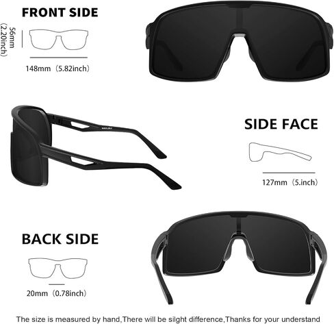 MAXJULI Polarized Cycling Sunglasses for Men Women, Windproof Outdoor Sports Running UV400 Protection Sun Glasses 8214 in Saudi Arabia