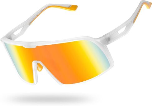 MAXJULI Polarized Cycling Sunglasses for Men Women, Windproof Outdoor Sports Running UV400 Protection Sun Glasses 8214 in Saudi Arabia