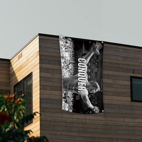 قهر العلم لأرنولد شوارزنيجر 3x5 أقدام راية أعلام مضحكة للغرفة بارد نسيج رجل كهف جدار ديكور مع الحلقات النحاسية لغرفة النوم الكلية in Kuwait