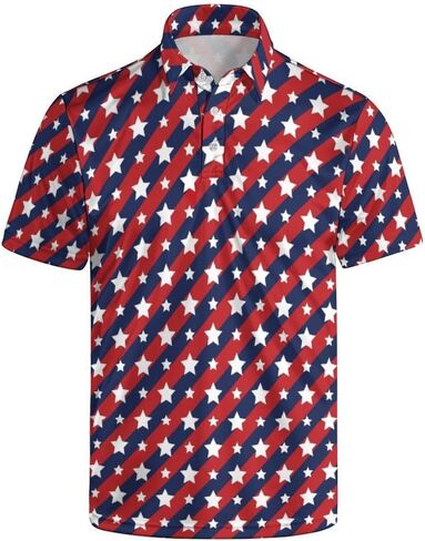 Golf Polos for Men Funny Moisture Wicking Golf Shirts Performance Quick-Dry Polo Shirts Short Sleeve in Saudi Arabia