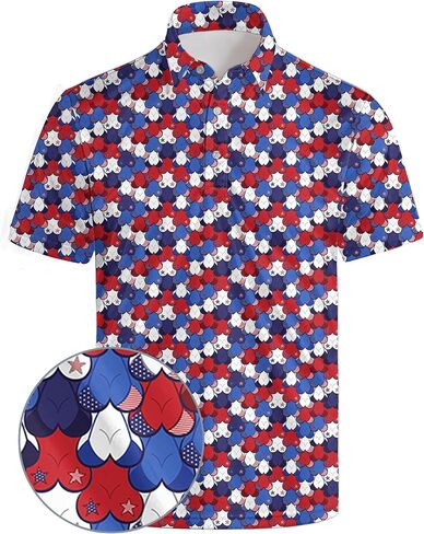 Golf Polos for Men Funny Moisture Wicking Golf Shirts Performance Quick-Dry Polo Shirts Short Sleeve in Saudi Arabia
