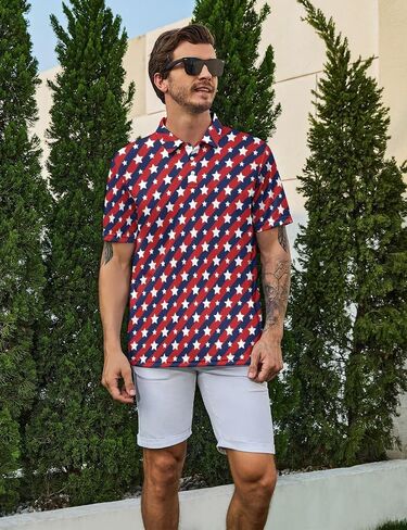 Golf Polos for Men Funny Moisture Wicking Golf Shirts Performance Quick-Dry Polo Shirts Short Sleeve in Saudi Arabia