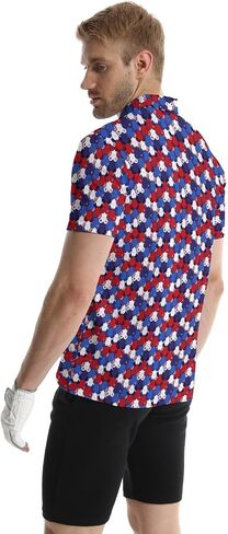Golf Polos for Men Funny Moisture Wicking Golf Shirts Performance Quick-Dry Polo Shirts Short Sleeve in Saudi Arabia