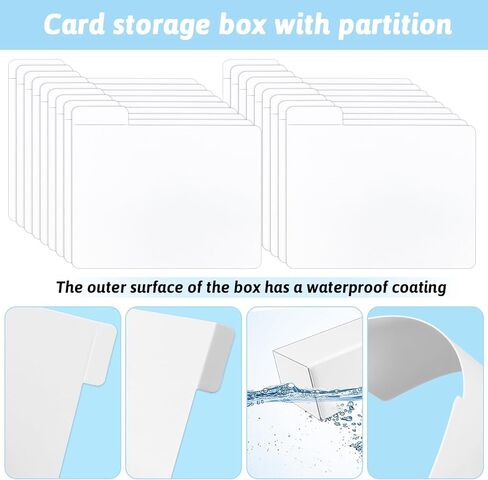 6 مجموعات من صناديق تخزين بطاقات التداول مع فواصل، صندوق تخزين بطاقات التجميع مع 100 قطعة من أغلفة البطاقات البلاستيكية الصلبة، صندوق تخزين بطاقات البيسبول، صندوق تخزين علوي لمجموعة البطاقات الرياضية، 7.5 بوصة in Kuwait