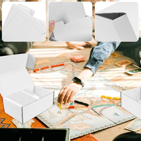 6 مجموعات من صناديق تخزين بطاقات التداول مع فواصل، صندوق تخزين بطاقات التجميع مع 100 قطعة من أغلفة البطاقات البلاستيكية الصلبة، صندوق تخزين بطاقات البيسبول، صندوق تخزين علوي لمجموعة البطاقات الرياضية، 7.5 بوصة in Kuwait