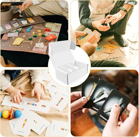 6 مجموعات من صناديق تخزين بطاقات التداول مع فواصل، صندوق تخزين بطاقات التجميع مع 100 قطعة من أغلفة البطاقات البلاستيكية الصلبة، صندوق تخزين بطاقات البيسبول، صندوق تخزين علوي لمجموعة البطاقات الرياضية، 7.5 بوصة in Kuwait