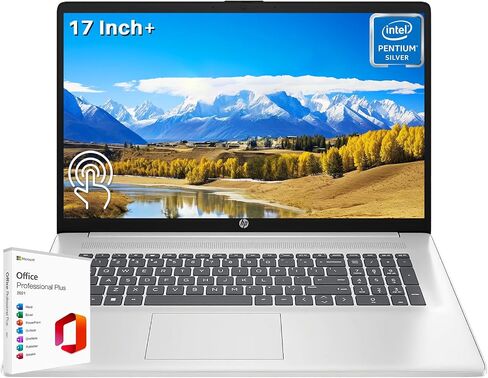 HP 17 Touchscreen Laptop 2024 for Business, 17.3" Touch Screen Laptop with Microsoft Office Lifetime License, AMD Ryzen 5 7530U Up to 4.5GHz, 16GB RAM, 1TB SSD, WiFi 6, Win 11 Home, with Cefesfy Mouse in Saudi Arabia