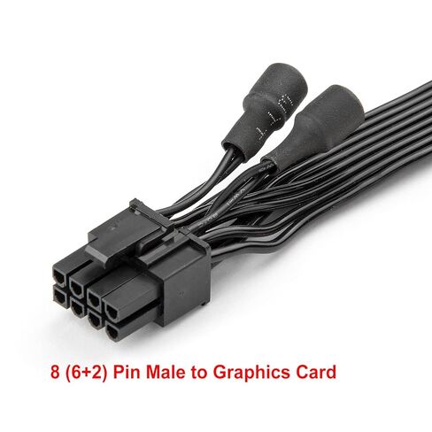 JOYJOM 8PIN PCIE كابل تمديد: -GPU Coil Whine Fix Cable 18AWG 8 Pin to 8PIN 6+2PIN PCIE Noise Filter Gracphics Card Power Cable مع 4 مكثفات ترشيح in Kuwait