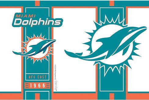 كوب Tervis ذو الجدران الثلاثية NFL Miami Dolphins المعزول يحافظ على المشروبات باردة وساخنة، 30oz - الفولاذ المقاوم للصدأ، Blitz in Saudi Arabia