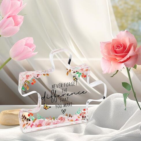 شكرًا لك هدايا التقاعد لأفضل الأصدقاء بوس ممرضة هدايا تقدير صغيرة للنساء والرجال وزملاء العمل الذين يتركون الوظيفة لغز كتلة الأكريليك لا تنس أبدًا الفرق الذي تصنعه من السيراميك in Kuwait