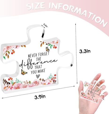 شكرًا لك هدايا التقاعد لأفضل الأصدقاء بوس ممرضة هدايا تقدير صغيرة للنساء والرجال وزملاء العمل الذين يتركون الوظيفة لغز كتلة الأكريليك لا تنس أبدًا الفرق الذي تصنعه من السيراميك in Kuwait