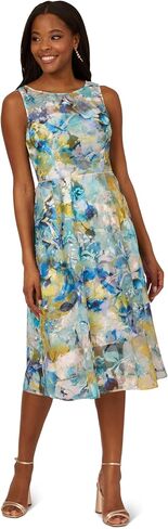 Adrianna Papell Women's Floral Printed Veiled Dress in Saudi Arabia