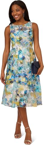 Adrianna Papell Women's Floral Printed Veiled Dress in Saudi Arabia