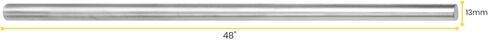 EISCO Aluminum Support Rod, 48" (120cm) - No Thread, Round Shaft - Can be Used on a Lathe or with Laboratory Retort Setups - Durable & Sturdy Construction in Saudi Arabia