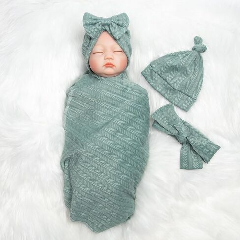 Reborn Baby Dolls Clothes Swaddle Blanket Set High Flexibility Blanket Fit 17-22 Inches Reborn Dolls Girl Fake Baby Clothes Accessories 4 Pieces of Pack in Saudi Arabia