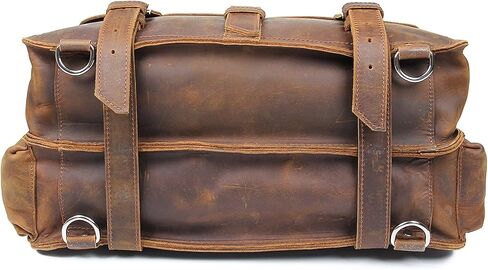 حقيبة جلدية احترافية مقاس 16 بوصة مصنوعة من الجلد المحبب بالكامل للرجال حقيبة كتف للأعمال تناسب كمبيوتر محمول مقاس 15.6 بوصة in Kuwait