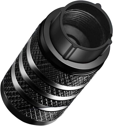 أغطية جذعية صمام الإطارات للسيارات والشاحنات والدراجات النارية وسيارات الدفع الرباعي والدراجات | أغطية صمامات الإطارات | قبعات الإطارات | Tapones para Llantas de Carro (عبوة من 5 قطع) (أسود أمريكي) in Saudi Arabia