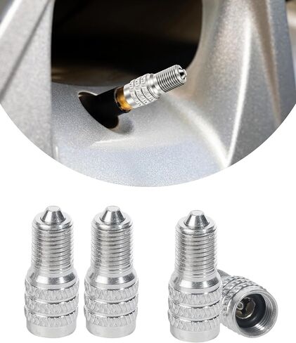 4 Pack Valve Stem Caps,Tire Valve Stem Caps,Car Accessories Double Seal Valve Stem Cap,Tires Air Cap Metal Valve Cap,Inflate Tire Valve Caps Flow Through Tires Cap for Truck Car RV Bus Tires in Saudi Arabia