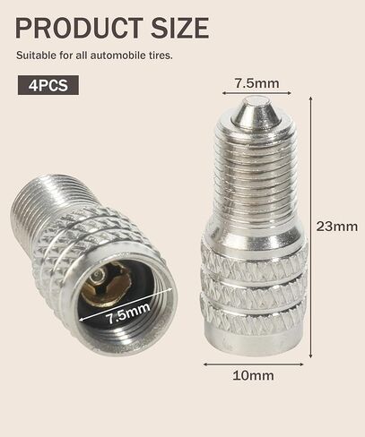 4 Pack Valve Stem Caps,Tire Valve Stem Caps,Car Accessories Double Seal Valve Stem Cap,Tires Air Cap Metal Valve Cap,Inflate Tire Valve Caps Flow Through Tires Cap for Truck Car RV Bus Tires in Saudi Arabia