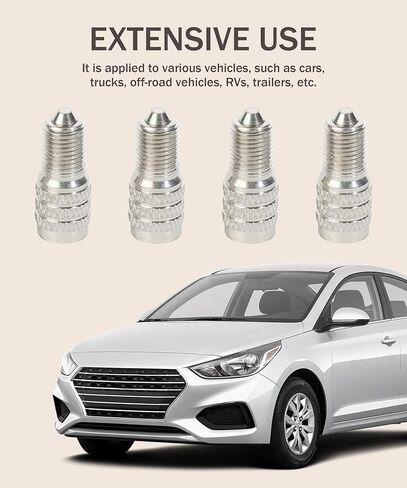 4 Pack Valve Stem Caps,Tire Valve Stem Caps,Car Accessories Double Seal Valve Stem Cap,Tires Air Cap Metal Valve Cap,Inflate Tire Valve Caps Flow Through Tires Cap for Truck Car RV Bus Tires in Saudi Arabia