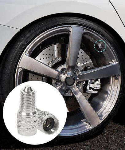 4 Pack Valve Stem Caps,Tire Valve Stem Caps,Car Accessories Double Seal Valve Stem Cap,Tires Air Cap Metal Valve Cap,Inflate Tire Valve Caps Flow Through Tires Cap for Truck Car RV Bus Tires in Saudi Arabia