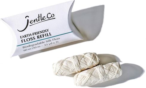 Biodegradable Silk Floss Refill - Earth Friendly, Unflavored, Plastic-Free, Zero-Waste, for Refillable Floss Dispenser, 66 yd (30 m / 33 yd x 2 Spools) in Saudi Arabia