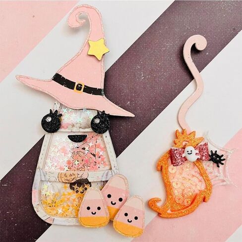 KSCRAFT Candy Corn and Broom Shaker Metal Cutting Dies Stencils for DIY Scrapbooking Decorative Embossing DIY Paper Card in Saudi Arabia