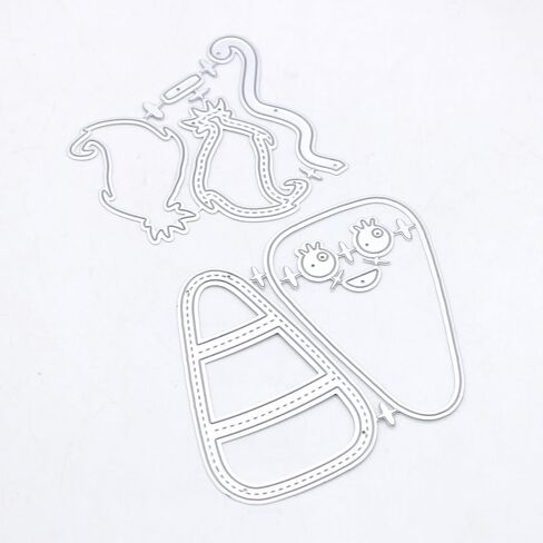 KSCRAFT Candy Corn and Broom Shaker Metal Cutting Dies Stencils for DIY Scrapbooking Decorative Embossing DIY Paper Card in Saudi Arabia
