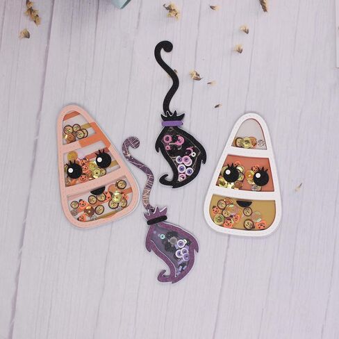 KSCRAFT Candy Corn and Broom Shaker Metal Cutting Dies Stencils for DIY Scrapbooking Decorative Embossing DIY Paper Card in Saudi Arabia