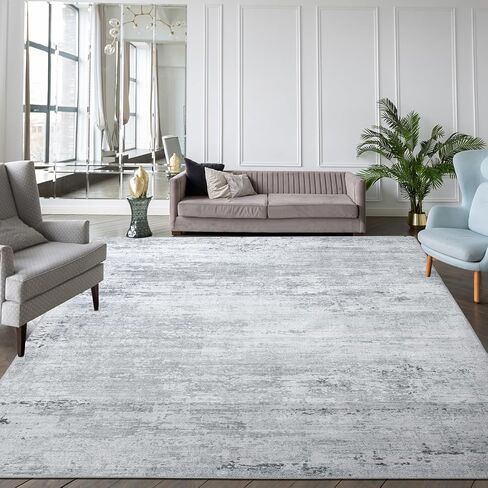 9x12 Area Rug for Living Room Extra Large Modern Style Floor Carpet with Non-Slip Backing for Office,Bedroom & Dining Room, Ombre Tonal Home Decor, Non-Shedding Soft Rug Machine Washable in Saudi Arabia