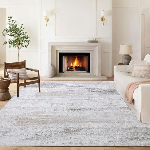 9x12 Area Rug for Living Room Extra Large Modern Style Floor Carpet with Non-Slip Backing for Office,Bedroom & Dining Room, Ombre Tonal Home Decor, Non-Shedding Soft Rug Machine Washable in Saudi Arabia