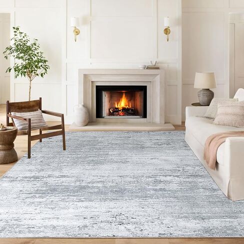 9x12 Area Rug for Living Room Extra Large Modern Style Floor Carpet with Non-Slip Backing for Office,Bedroom & Dining Room, Ombre Tonal Home Decor, Non-Shedding Soft Rug Machine Washable in Saudi Arabia