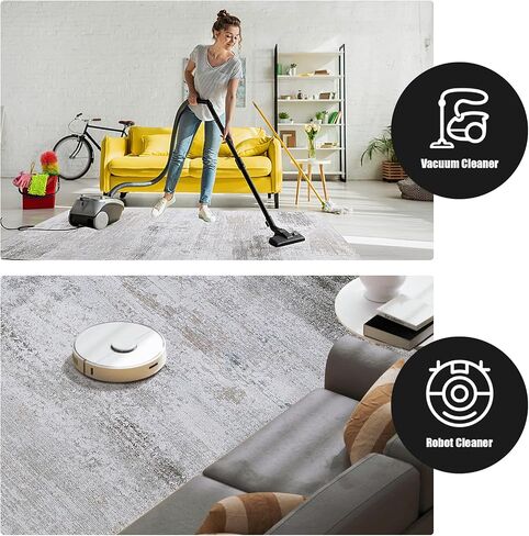 9x12 Area Rug for Living Room Extra Large Modern Style Floor Carpet with Non-Slip Backing for Office,Bedroom & Dining Room, Ombre Tonal Home Decor, Non-Shedding Soft Rug Machine Washable in Saudi Arabia