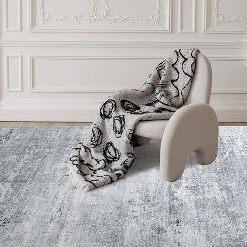 9x12 Area Rug for Living Room Extra Large Modern Style Floor Carpet with Non-Slip Backing for Office,Bedroom & Dining Room, Ombre Tonal Home Decor, Non-Shedding Soft Rug Machine Washable in Saudi Arabia