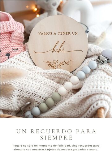 Joli Coon Tarjeta de madera Vamos a Tener un bebe con sobre desplegable y Sello - أعلن عن إحراج أبويلا in Saudi Arabia