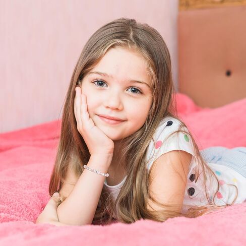 HGDEER 1-8 year old Birthday Gifts for Girl, Adjustable Pink White Pearl Bracelet for Daughter Niece Granddaughter Girls in Kuwait