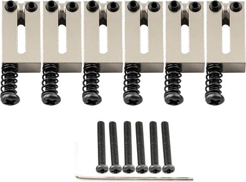Musiclily Ultra 10.5mm Modern Brass Guitar Offset Bridge Saddles for Fender American Strat Tele Style Electric Guitar, Gold (Set of 6) in Saudi Arabia