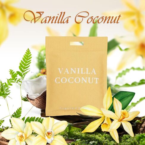 كيس معطر الهواء من LA BELLEFÉE، أكياس معطرة للسيارة، مشبك معطر هواء للسيارة بالفانيليا وجوز الهند للنساء، كيس معطر للدرج والخزانة، معطر هواء السيارة للمنزل in Saudi Arabia
