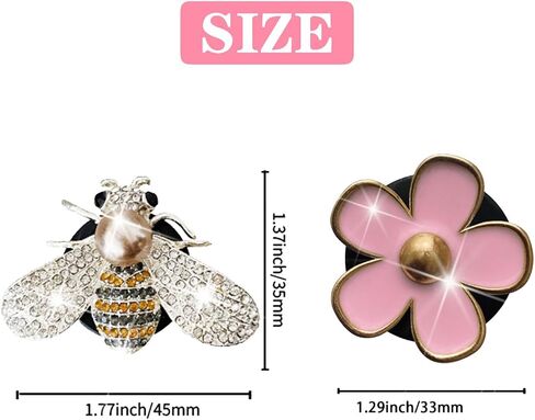 Car Air Freshener Vent Clips Cute Girly Pink Car Interior Decor Stuff Aesthetic Bee Car Accessories for Women in Saudi Arabia