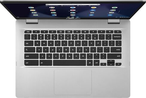 ASUS C423NA Chromebook 14 14" FHD Laptop Computer, Intel Celeron N3350 Processor, 8GB LPDDR4 RAM, 64GB eMMC, 802.11AC WiFi, Bluetooth, Type-C, Silver, Chrome OS (Renewed) in Saudi Arabia