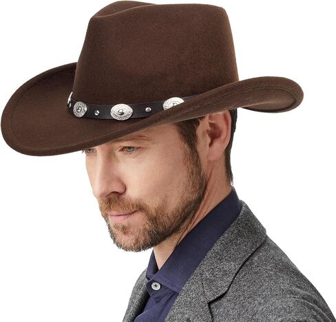 قبعة رعاة البقر الغربية النائية للنساء رعاة البقر فيدورا جوس قبعة روديو لأغطية الرأس المتوسطة/الكبيرة in Kuwait