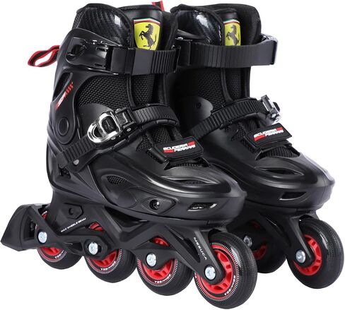 Ferrari Adjustable Inline Skates, Fun Roller Blades for Kids, Beginner Roller Skates for Girls, Men and Ladies in Saudi Arabia
