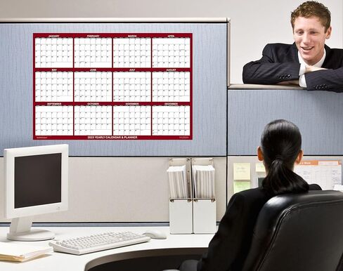 تقويم حائط SwiftGlimpse 2024 مقاس 45.72 سم × 60.96 سم، قابل للمسح، كبير رطب وجاف، مصفح، مخطط حائط سنوي سنوي لمدة 12 شهرًا، قابل للعكس، أفقي/عمودي، كستنائي in Kuwait