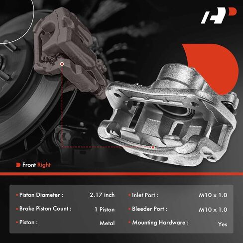 A-Premium Disc Brake Caliper Assembly with Bracket Compatible with Select Kia Models - Rondo 2007 2008 2009 2010 2011 2012 - Front Left Driver Side in Saudi Arabia