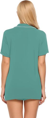 Ekouaer Women Classic Button Down Soft Short Pajamas Set in Saudi Arabia