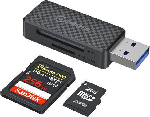 قارئ بطاقات SD من PHIXERO لبطاقة ذاكرة الكاميرا، قارئ بطاقات Micro SD/SD 2 في 1 USB C مع قارئ بطاقات ذاكرة فائق السرعة 5 جيجابت في الثانية متوافق مع الكمبيوتر بمنفذ USB-A والمزيد من أجهزة USB A in Kuwait