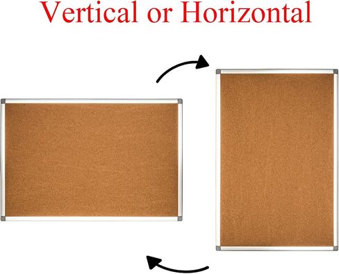 Cork Bulletin Board, Bulletin-Boards, Notes Board, Memo Board, 18 x 24inch, Silver Aluminum Frame in Saudi Arabia